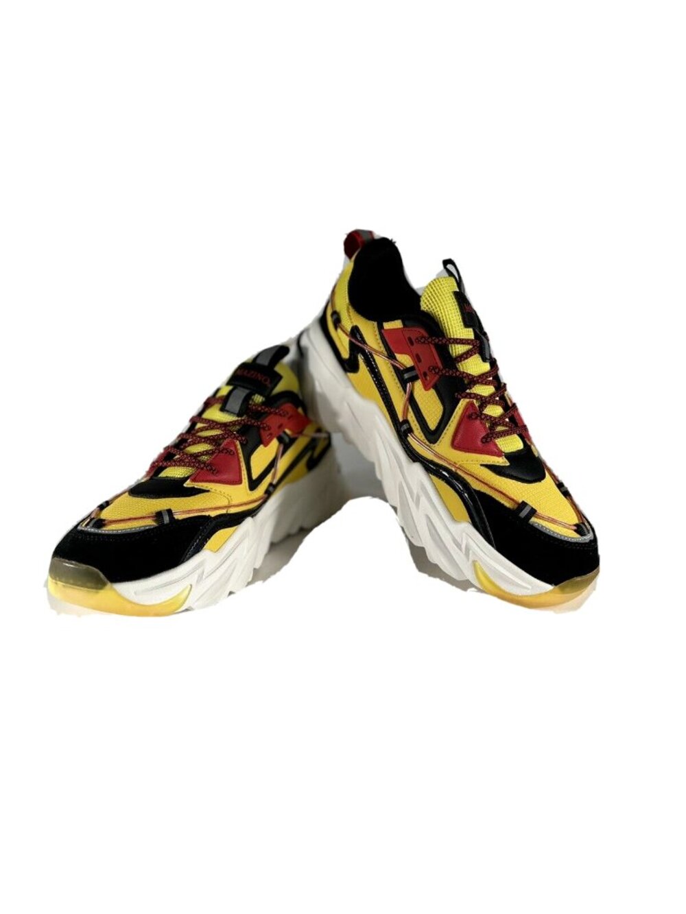 Mazino Men's Lotus Fashion Chunky Sneakers Yellow Red White Casual Shoes